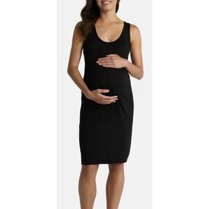 Time and Tru Maternity Sleeveless Shirred Tank Dress – Black – Size XL – NWT